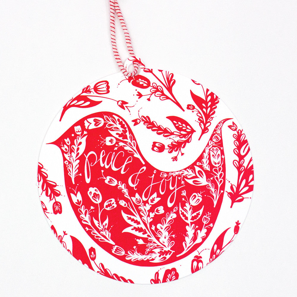 Dove Ornament Christmas Card