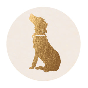 Golden Logo Dog Coaster Set