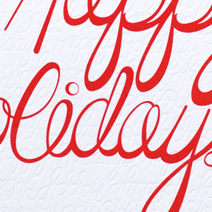 Happy Holidays Red Pattern