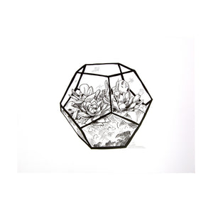 Polyhedron Terrarium Art Print